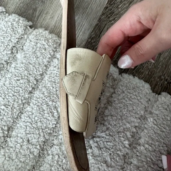 Tory Burch Melinda Slide Sandal Tan Beige 9 - Picture 3 of 9